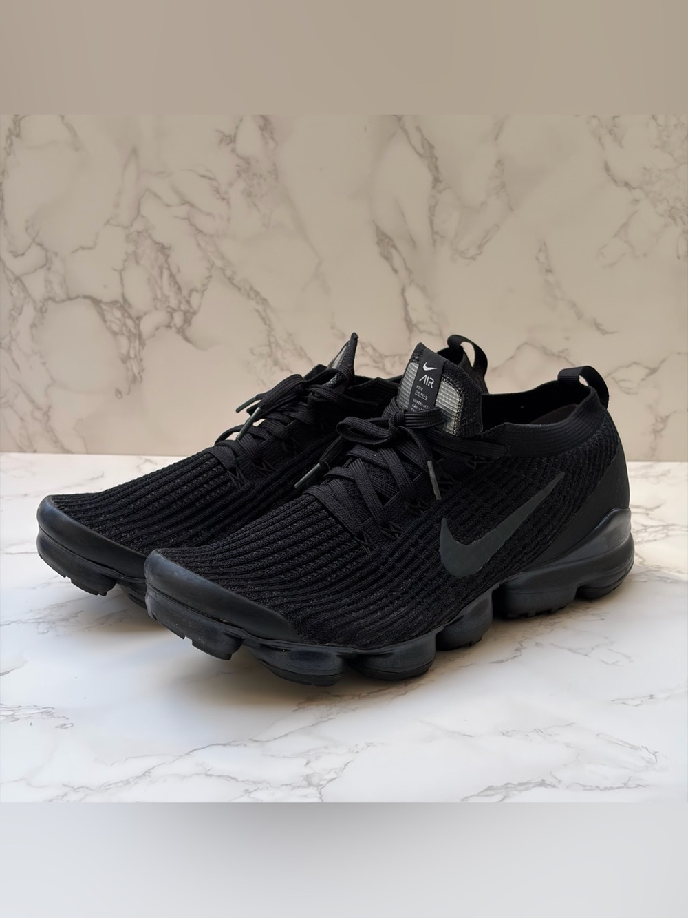 Nike Air VaporMax Flyknit 3 Triple Black AJ6900-004 Men’s Size 12